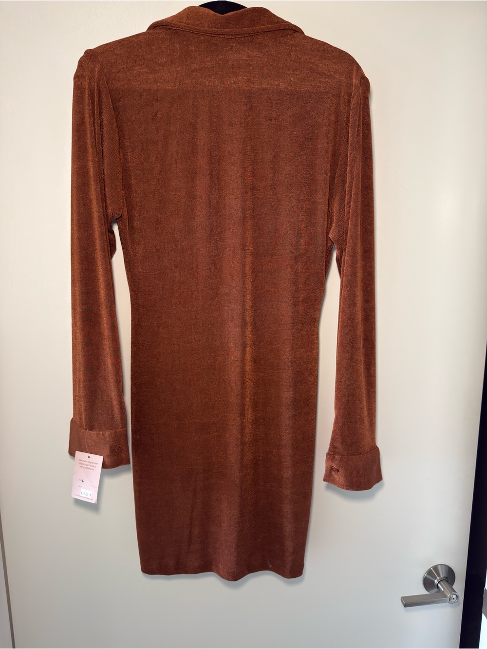 With Jean Andy Rust/Brown Long Sleeve Dress - Picture 3 of 6